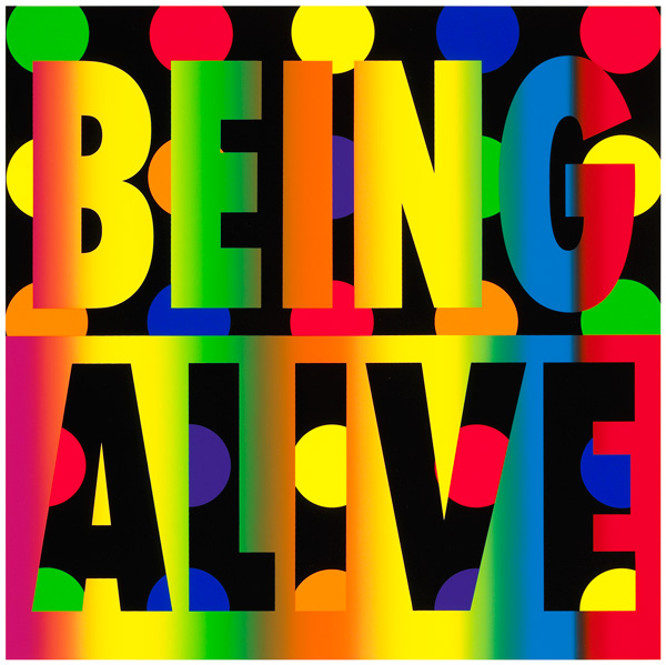 Being Alive, 2012, Silkscreen in 9 colors and color blend on 2-ply museum board, 24 x 24 inches (61 x 61 cm), Edition of 65