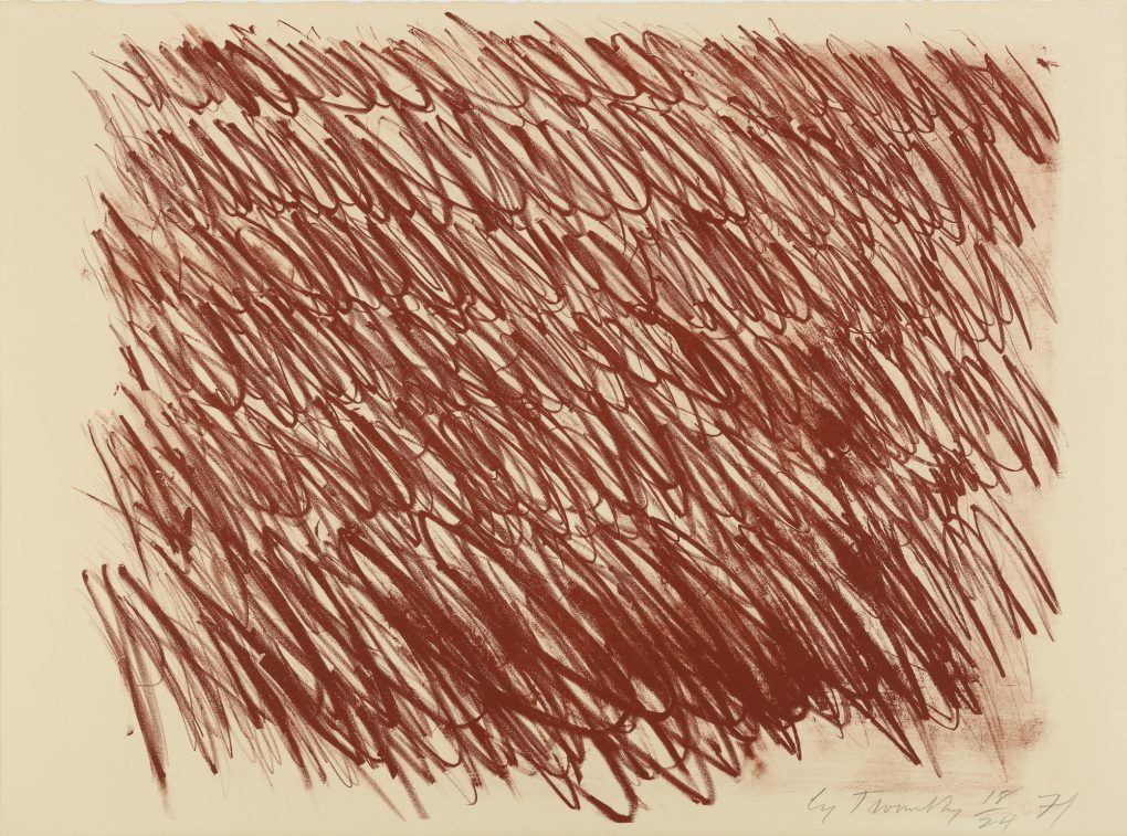 Cy Twombly, Untitled, 1971, Lithograph, 22 3/8 x 30 1/8 inches (56.8 x 76.5 cm), Edition of 24