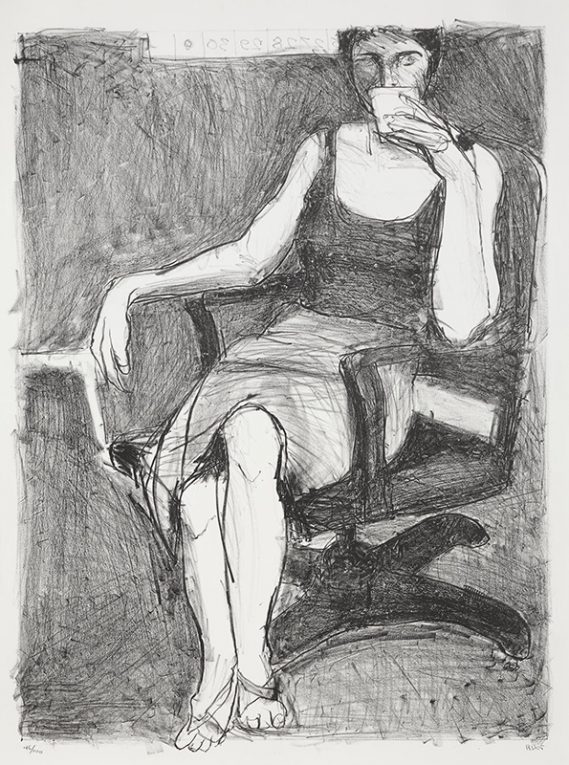 Seated Woman Drinking from Cup, 1965, Lithograph, 27 1/4 x 20 1/2 inches (69.2 x 52.1 cm), Edition of 100