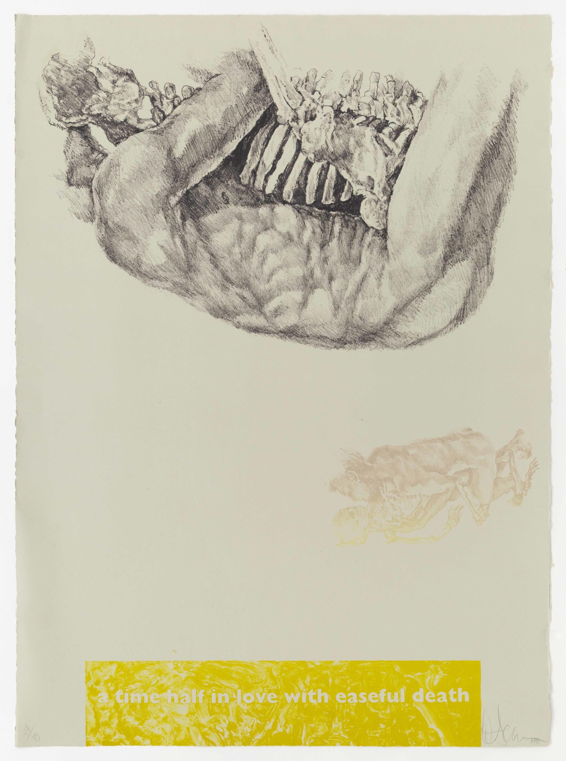 A Time Half in Love With Easeful Death, 1991, Lithograph, 30 x 22 inches (76.2 x 55.9 cm), Edition of 10