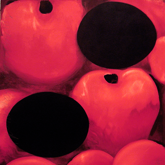 Apples and Eggs October 12 1999, 1999, 30 color silkscreen, 36 x 36 inches (91.4 x 91.4 cm), Edition of 90