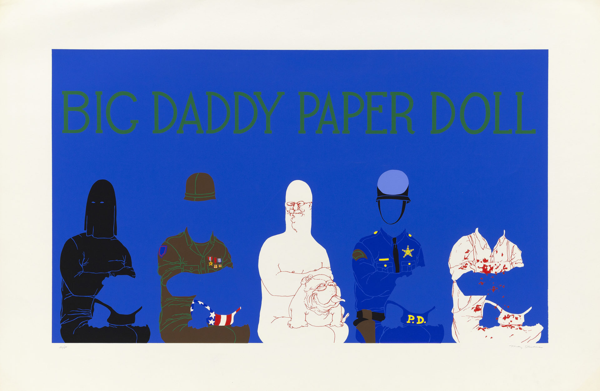 Big Daddy Paper Doll, 1970, Silkscreen, 29 x 42 3/4 inches (73.7 x 108.6 cm), Edition of 75
