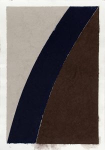 Colored Paper Image XII (Blue Curve and Gray), 1976, Colored and pressed paper pulp, 45 7/8 x 32 1/16 inches (116.5 x 81.4 cm), Edition of 20