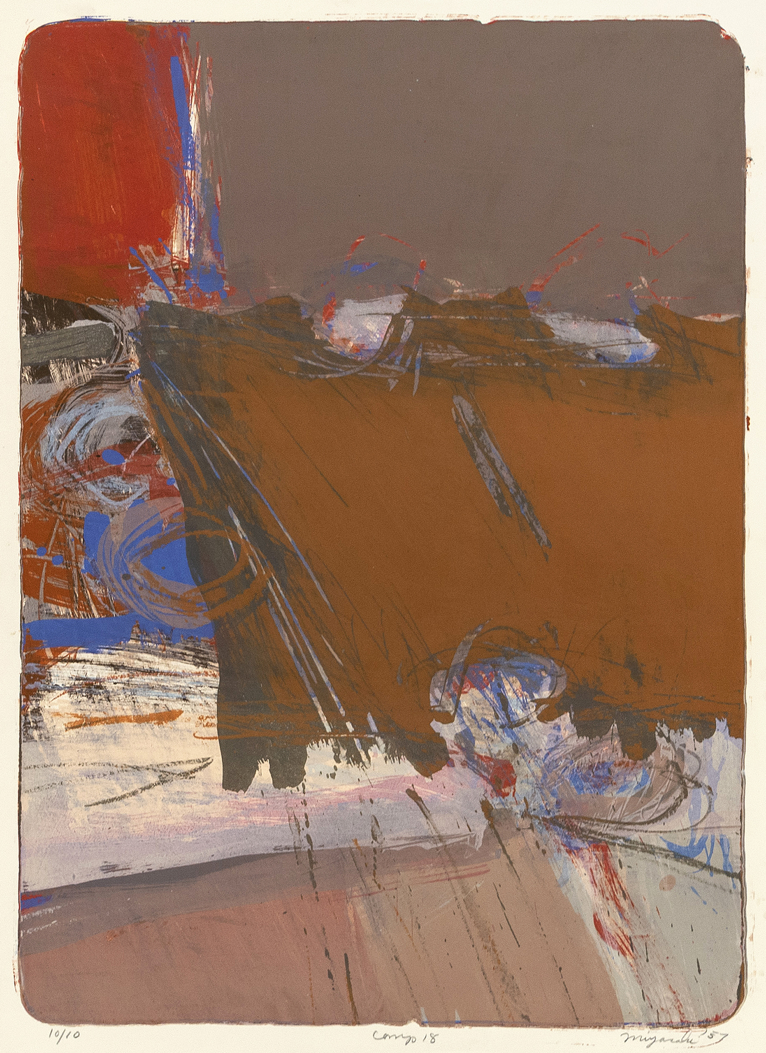 Comp 18, 1957, Lithograph, 23 1/2 x 17 1/4 inches (59.7 x 43.8 cm), Edition of 10