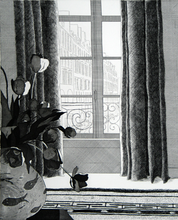 Rue de Seine, 1972, Etching and aquatint, 35 x 28 inches (88.9 x 71.1 cm), Edition of 150