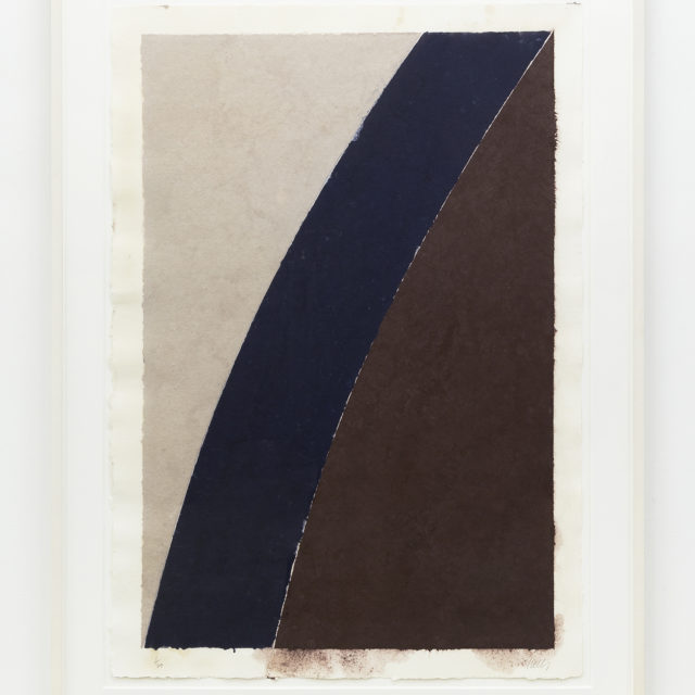 Colored Paper Image XII (Blue Curve and Gray), 1976, Colored and pressed paper pulp, 45 7/8 x 32 1/16 inches (116.5 x 81.4 cm), Edition of 20