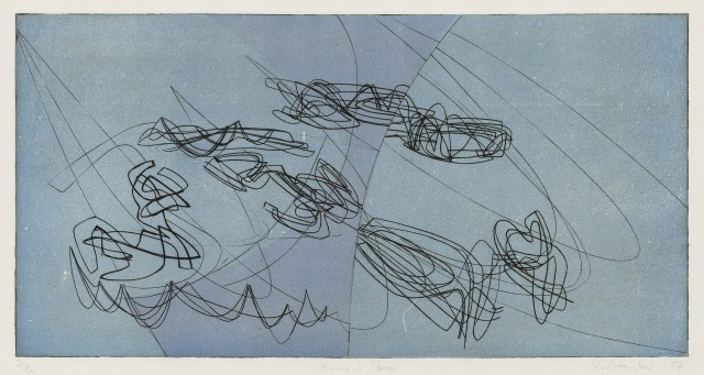 Figures in Space, 1957, Engraving 19 1/2 x 25 inches (49.5 x 63.5 cm) Edition of 50
