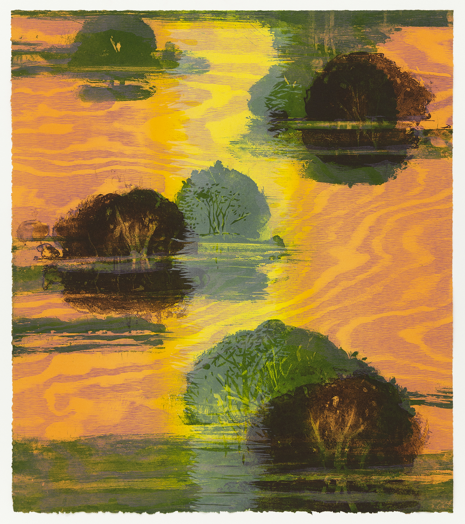 Gail's Island 2, 2008, Etching, aquatint and woodcut, 28 3/8 x 25 inches (72.1 x 63.5 cm), Edition of 25