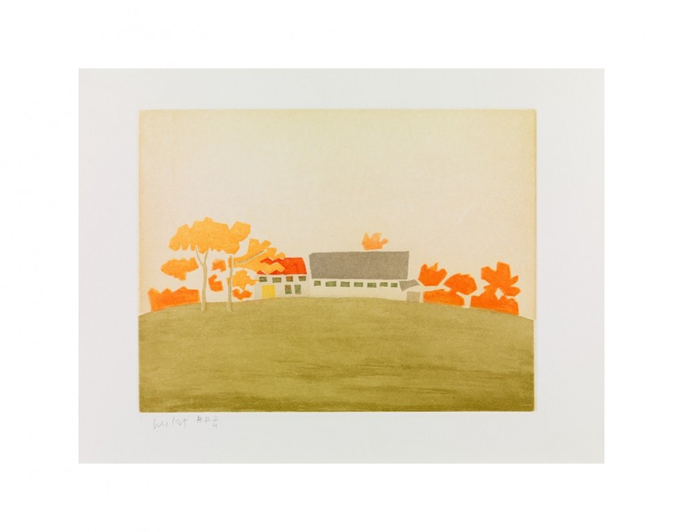 House and Barn, 1954/2008, Aquatint, 13 3/4 x 19 3/4 inches (34.9 x 50.2 cm), Edition of 50