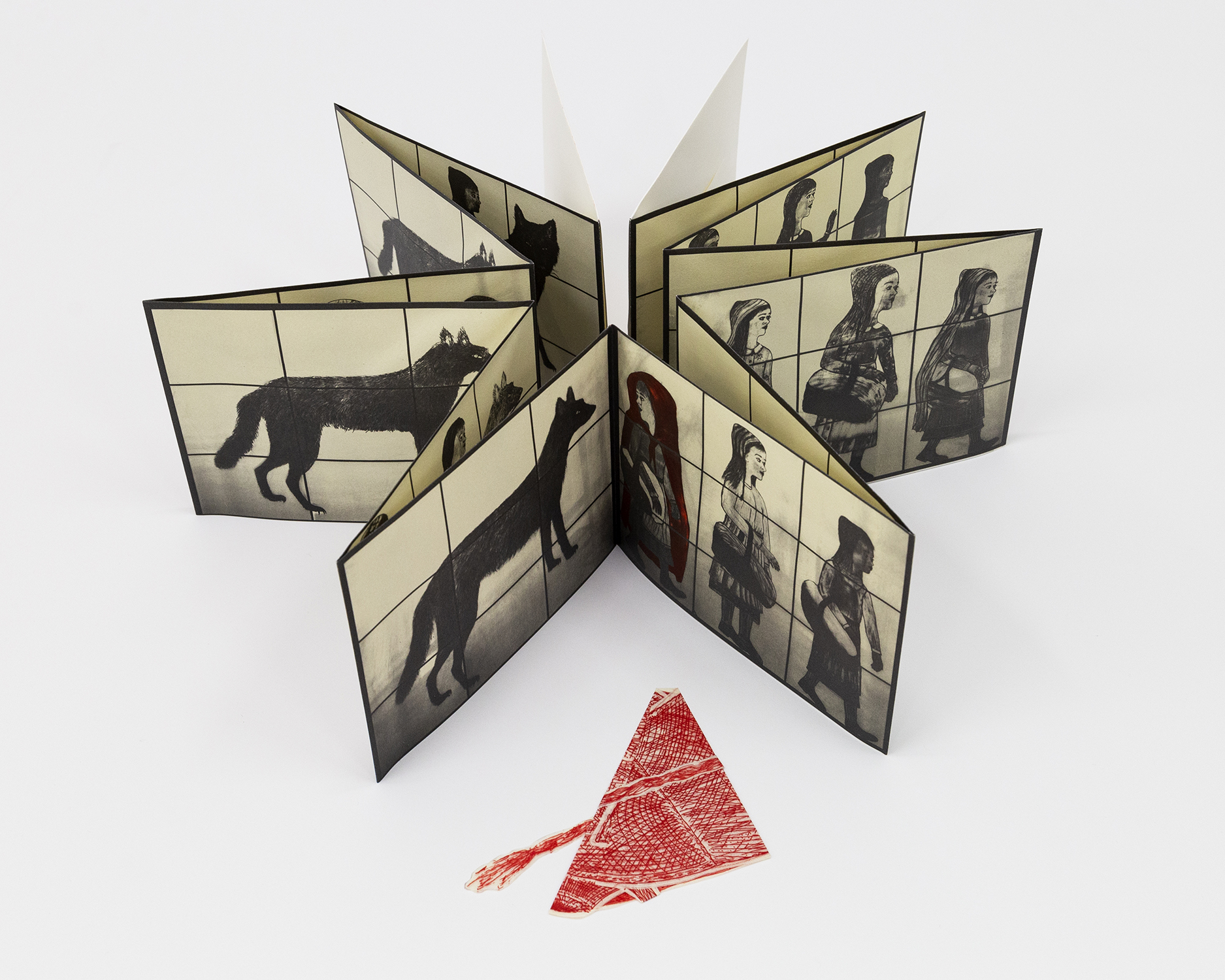 Companion, 2000, Book of accordian-folded photolithographs on mold-made paper, 6 3/4 x 10 1/2 inches (17.1 x 26.7 cm) unfolded, Edition of 100