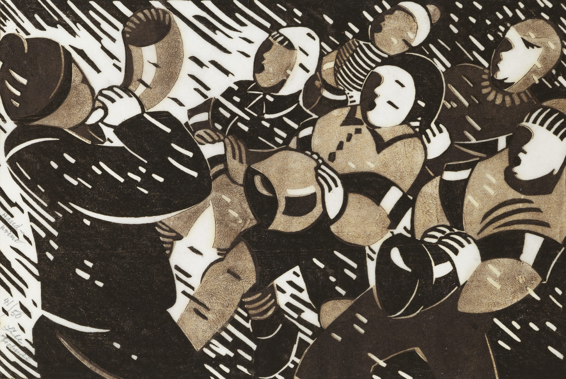 Klaus Buben, 1939, Linocut, 9 3/4 x 13 3/4 inches (24.8 x 34.9 cm), Edition of 50