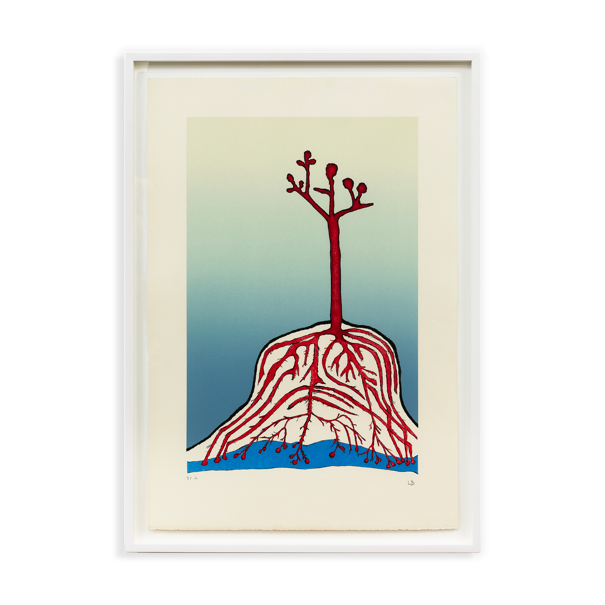 Louise Bourgeois The Ainu Tree, 1999 Lithograph Image Dimensions: 23 x 15 inches (58.4 x 38.1 cm) Paper Dimensions: 29 x 20 inches (73.7 x 50.8 cm) Framed Dimensions: 31 7/8 x 23 inches (81 x 58.4 cm) Edition of 100