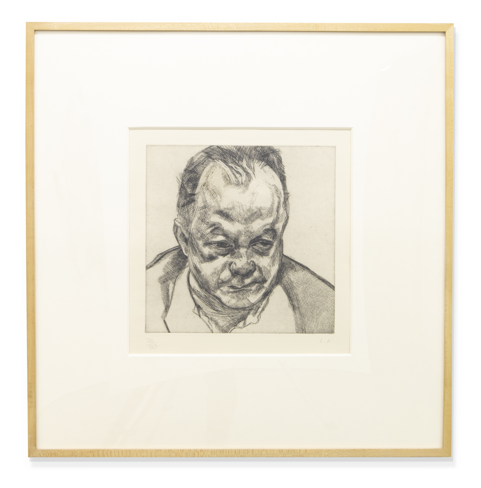 Head of Bruce Bernard, 1985, Etching, 20 x 18 1/2 inches (50.8 x 47 cm), Edition of 50