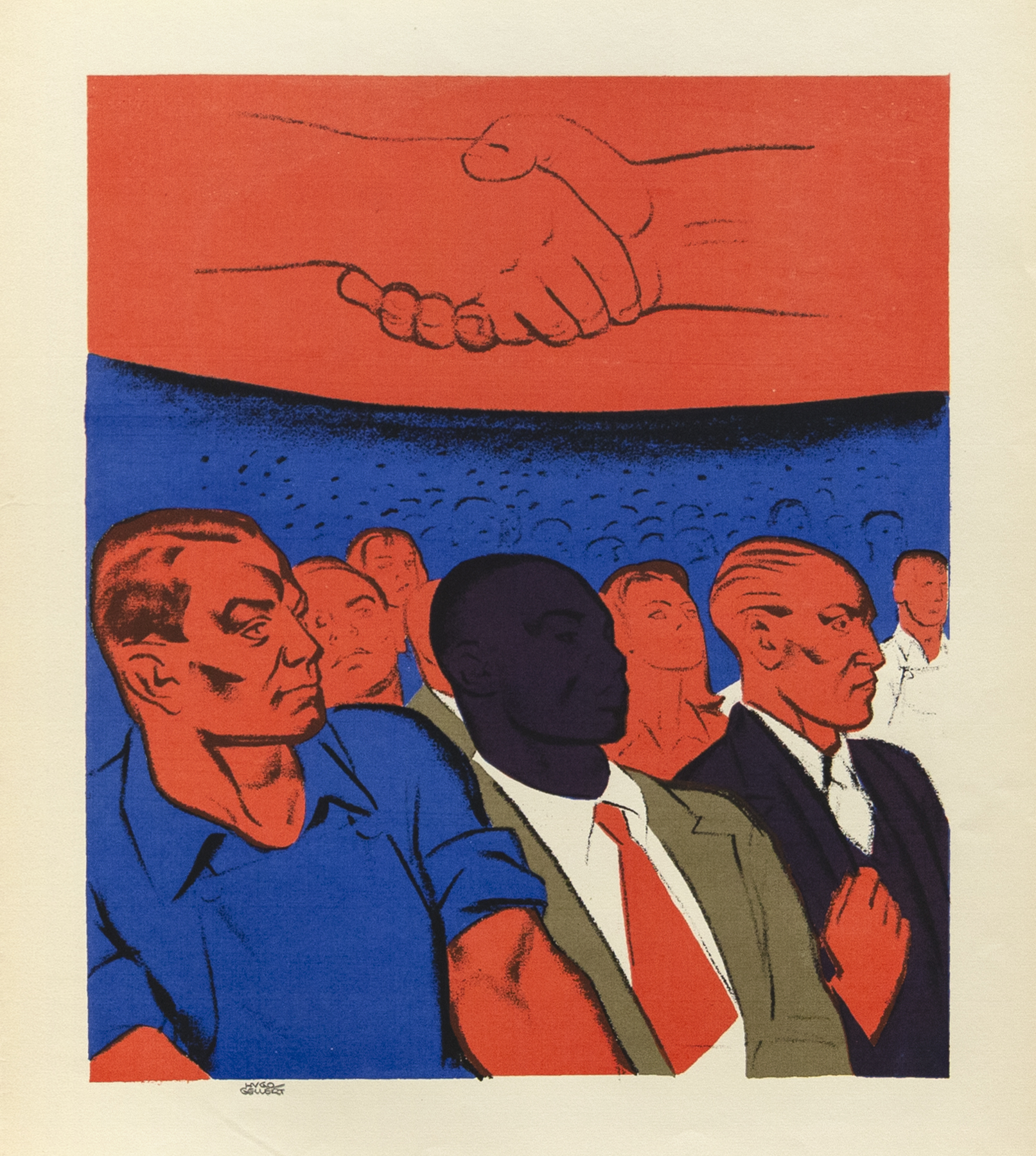 Learning to Think and Work Together, 1943, Silkscreen, 15 1/4 x 13 1/4 inches (38.7 x 33.7 cm), Edition of 54