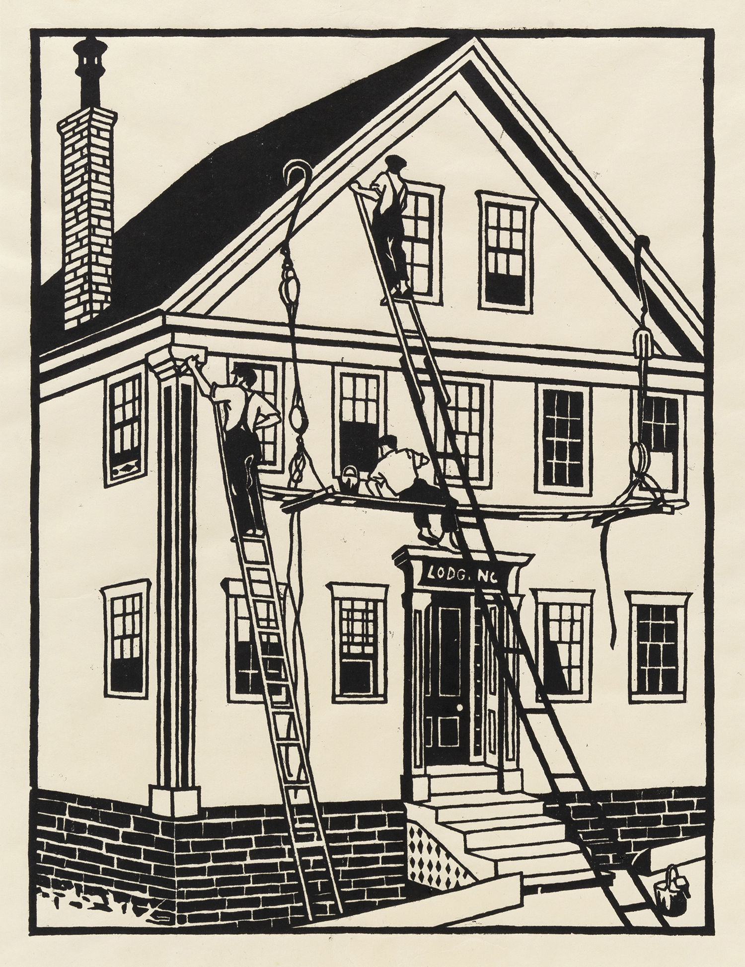 Lodging, 1915-17, Woodcut, 15 x 11 1/4 inches (38.1 x 28.6 cm), Edition of 10