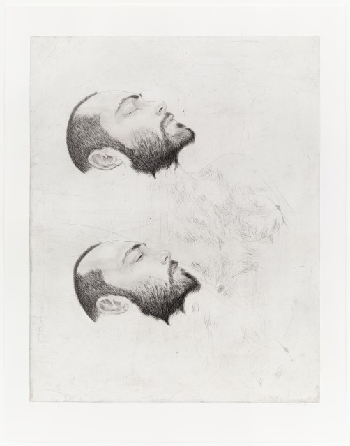 Two, 2002, Line etching and sanding, 45 x 35 inches (114.30 x 88.90 cm), Edition of 18