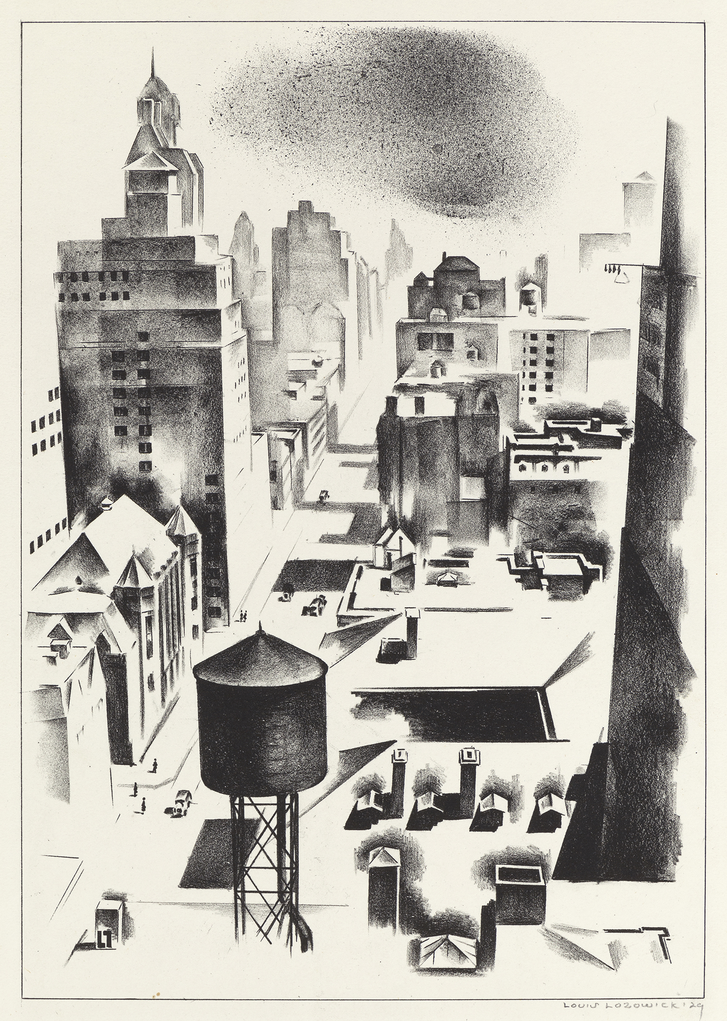 Madison Ave, 1929, Lithograph, 12 3/4 x 8 3/4 inches (32.4 x 22.2 cm), Edition of 15
