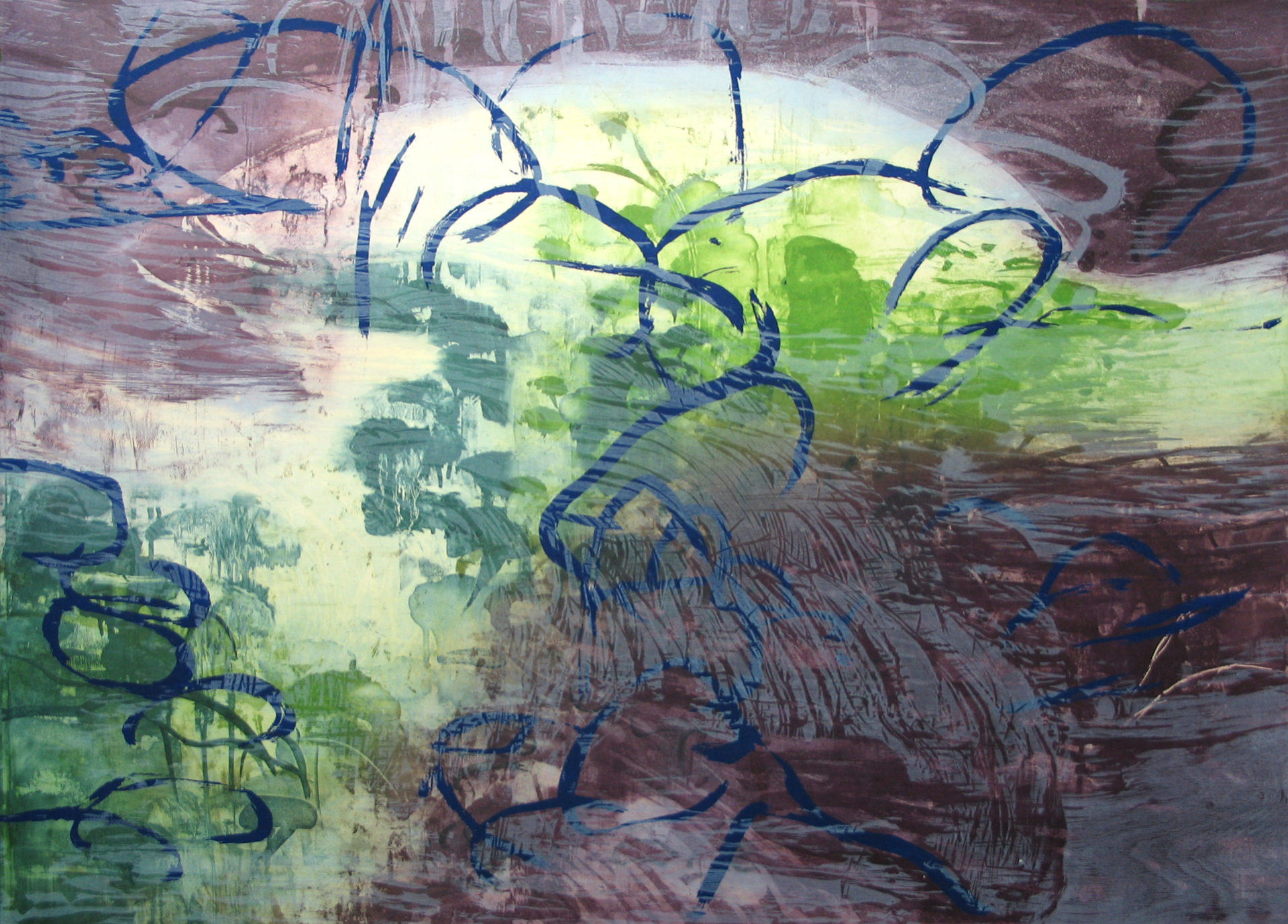Pond Edge IV, 2005, Etching, aquatint, silkscreen and woodcut, 32 x 42 1/4 inches (81.3 x 107.3 cm), Edition of 50
