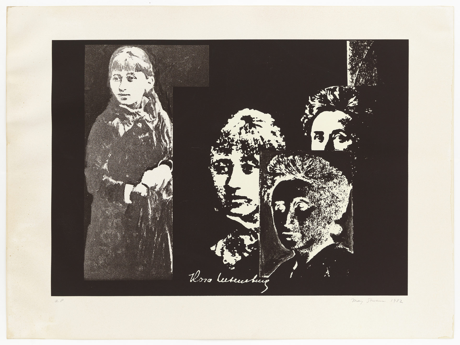 Rosa Luxemburg, 1982, Serigraph, 22 x 29 3/4 inches (55.9 x 75.6 cm), Edition of 15