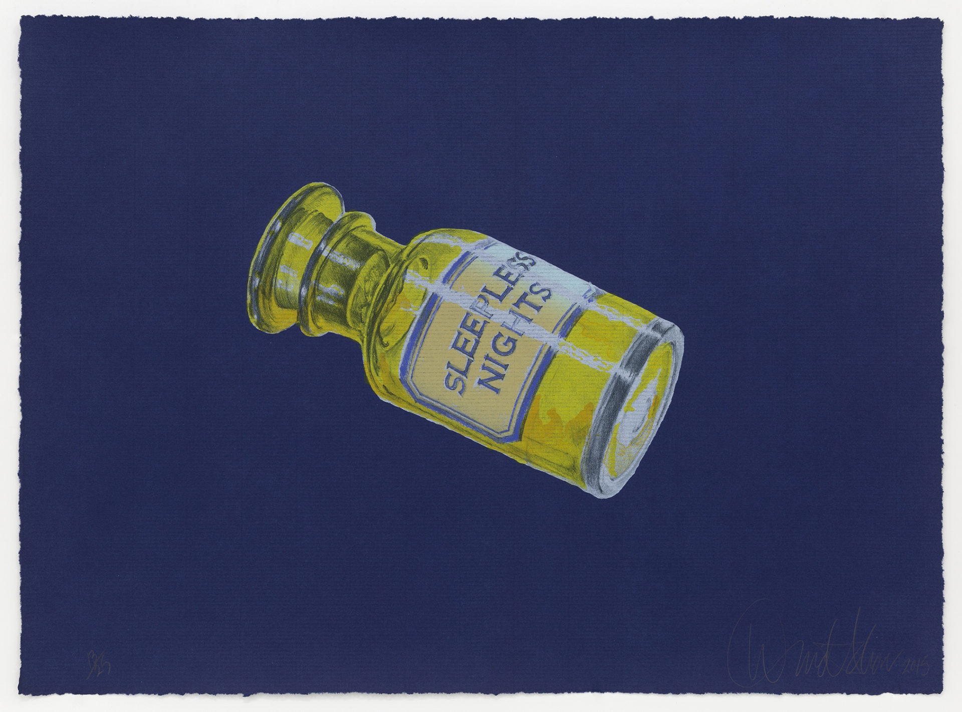 Sleepless Nights, 2015, Lithograph in 8 colors, 19 x 26 inches (48.3 x 66 cm), Edition of 25