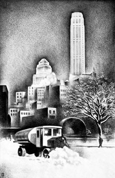 Snow Clearance (New York in Snow), 1934, Lithograph, 13 3/4 x 8 3/4 inches (34.9 x 22.2 cm), Edition of 10