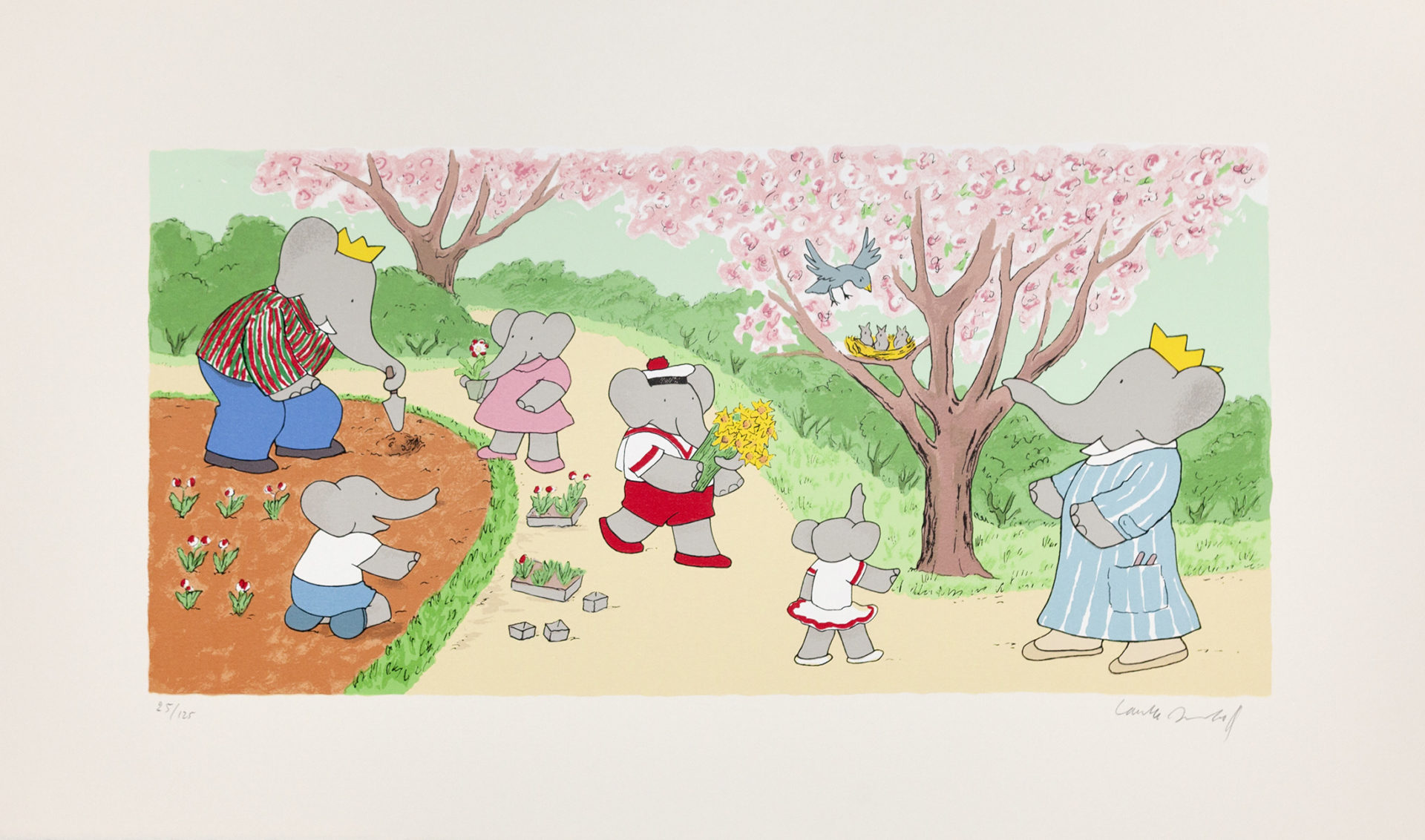 What Could Be Better Than Gardening in Spring?, 2008, Silkscreen, 16 1/2 x 28 1/4 inches (41.9 x 71.8 cm), Edition of 125