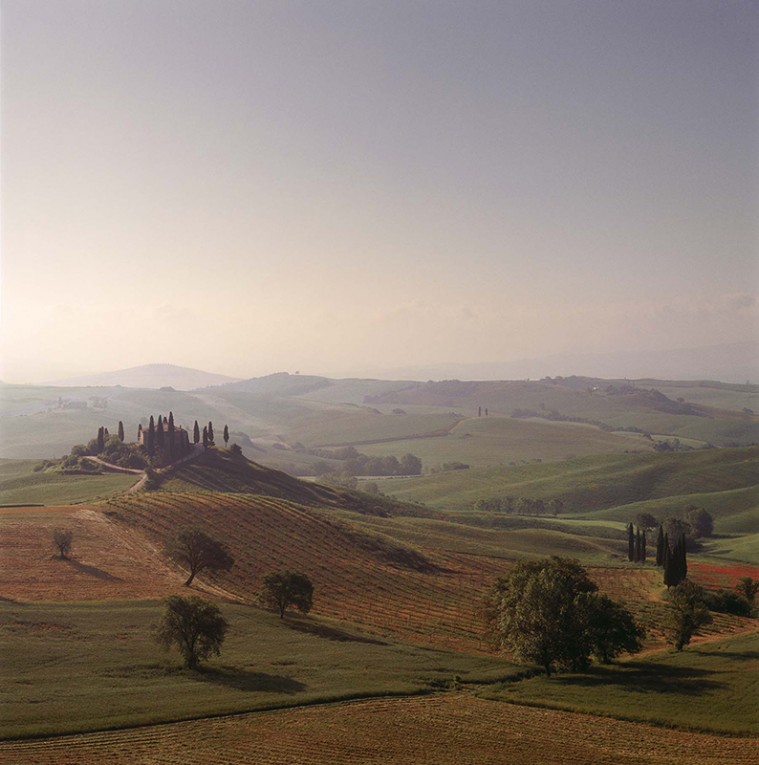 St. Quirico Early Morning, Tuscany, Italy, 1997, Pigment print, 34 x 34 inches (86.4 x 86.4 cm), Edition of 33