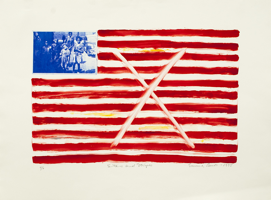 Stars and Stripes, 1995, Monoprint/photo, 21 7/8 x 29 7/8 inches (55.6 x 75.9 cm), Edition of 6