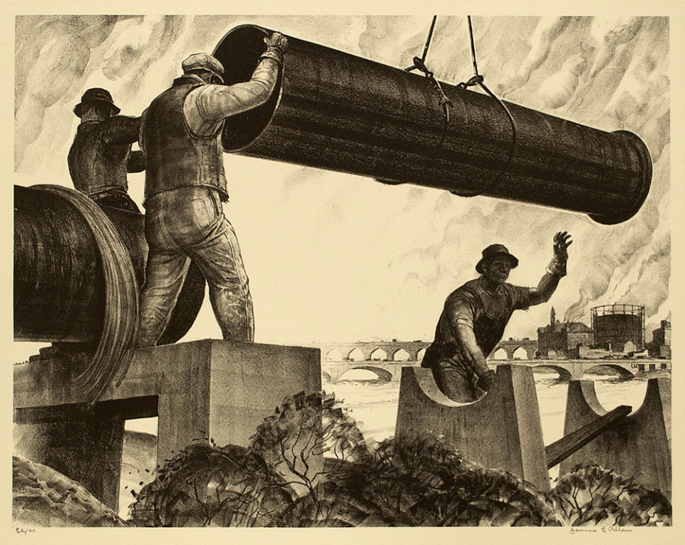 The Aquaduct, 1937, Lithograph, 11 x 14 in (27.9 x 35.6 cm), Edition of 40