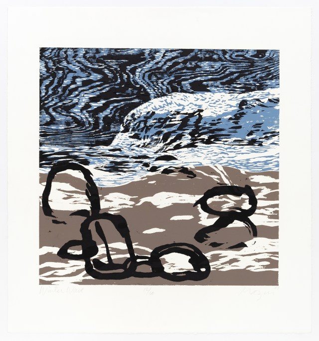 Winter Wave, 2007, Woodcut, 32 x 30 inches (81.3 x 76.2 cm), Edition of 20