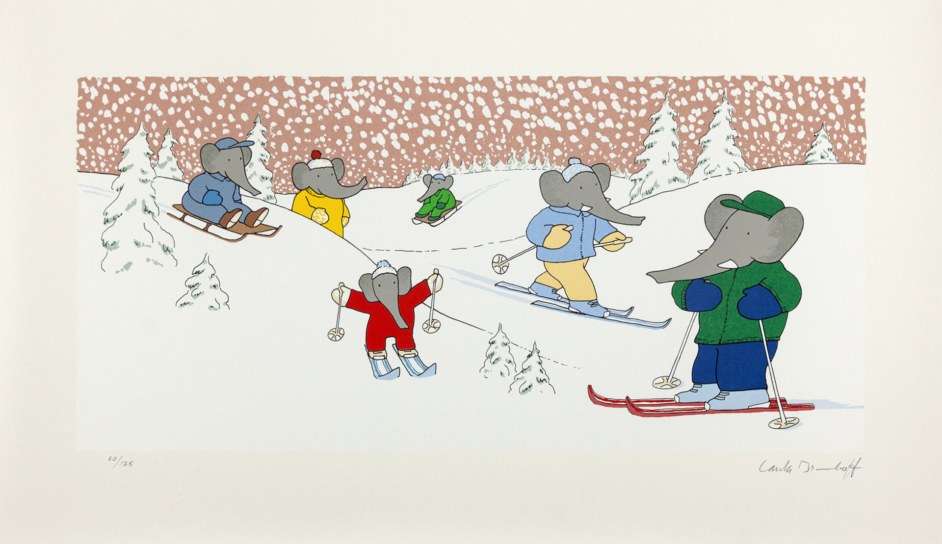 What Could Be Better Than Skiing in Winter?, 2006, Silkscreen, 16 1/2 x 28 1/4 inches (41.9 x 71.8 cm), Edition of 125