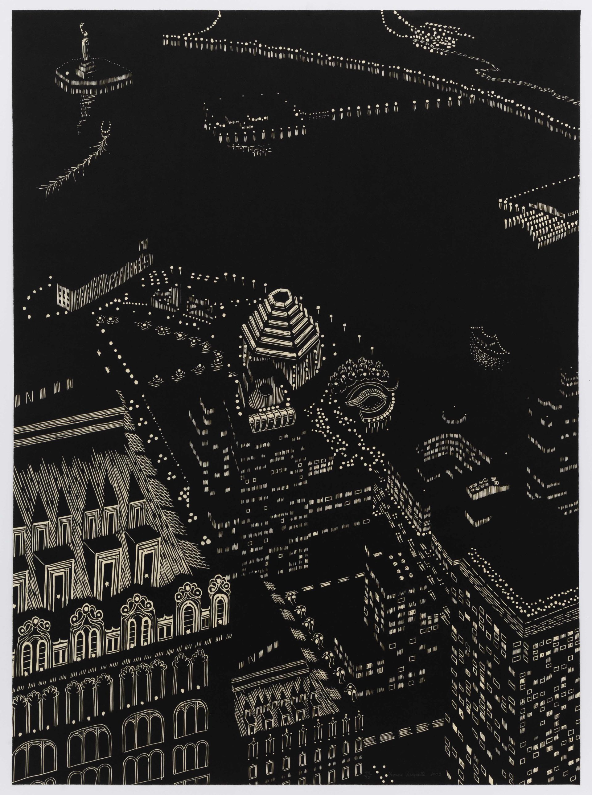 New York Harbor Composite, 2003, Woodcut, 44 1/2 x 32 inches (113 x 81.3 cm), Edition of 75
