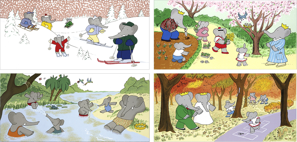 The Seasons (Complete Set of Prints), 2006-2008, Set of 4 silkscreens, 16 1/2 x 28 1/4 inches (41.9 x 71.6 cm) each, Edition of 125