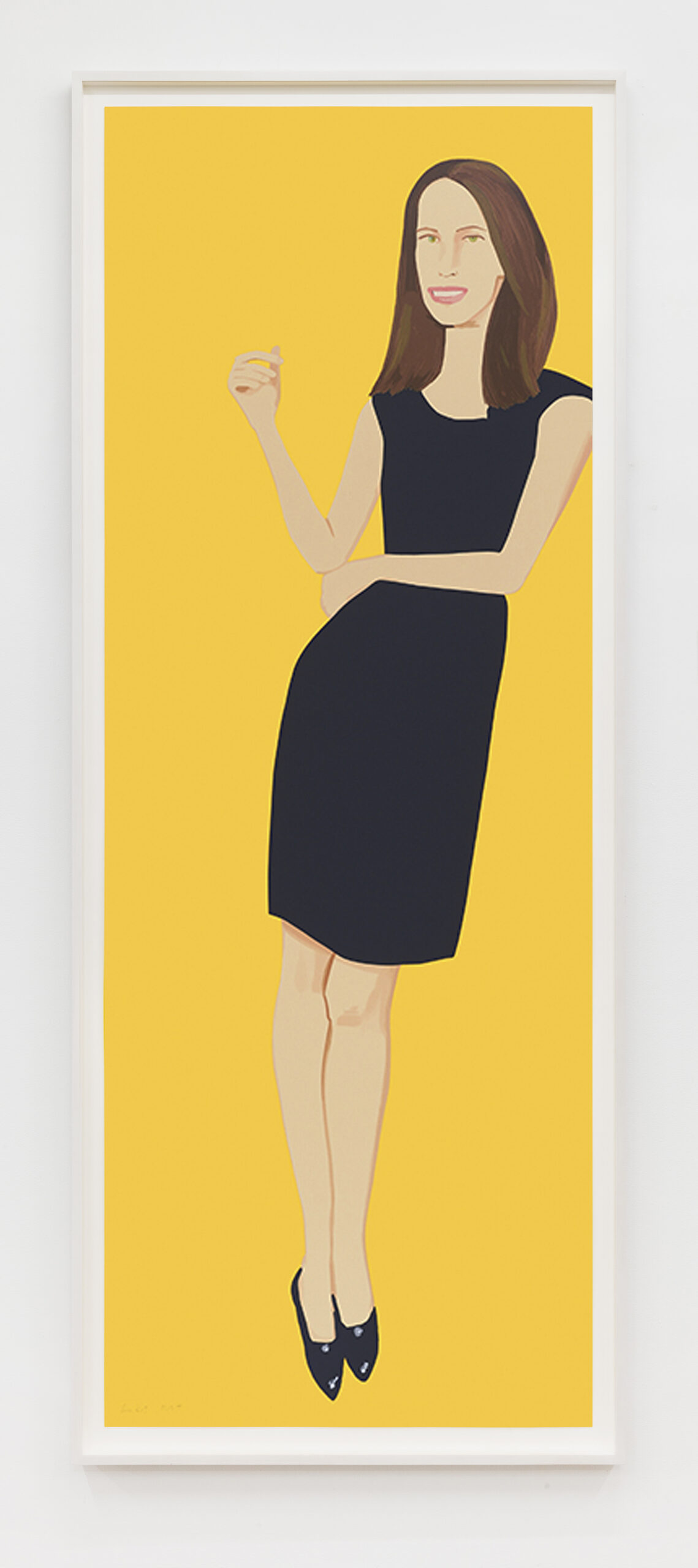 Alex Katz, Black Dress 9 (Christy), 2015 Silkscreen in 29 colors Paper Dimensions: 80 x 30 inches (203.2 x 76.2 cm) Framed Dimensions: 83 3/4 x 33 3/4 inches (212.7 x 85.7 cm) Edition of 35
