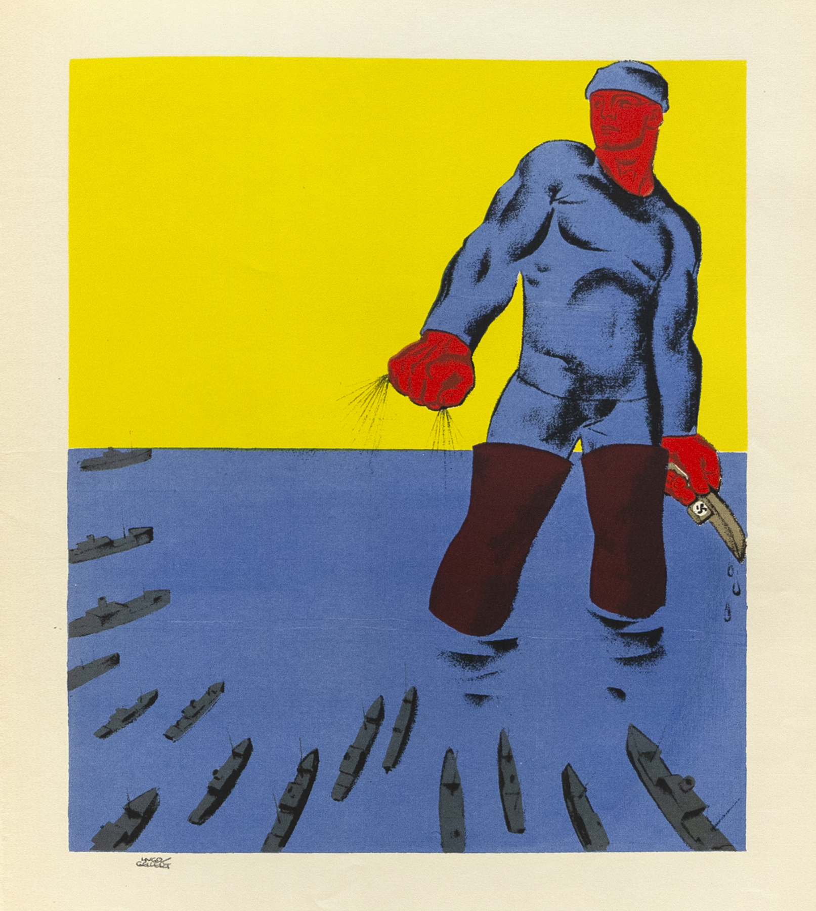 Free Man's Duties 2, 1943, Silkscreen, 15 1/4 x 13 inches (38.7 x 33 cm), Edition of 54
