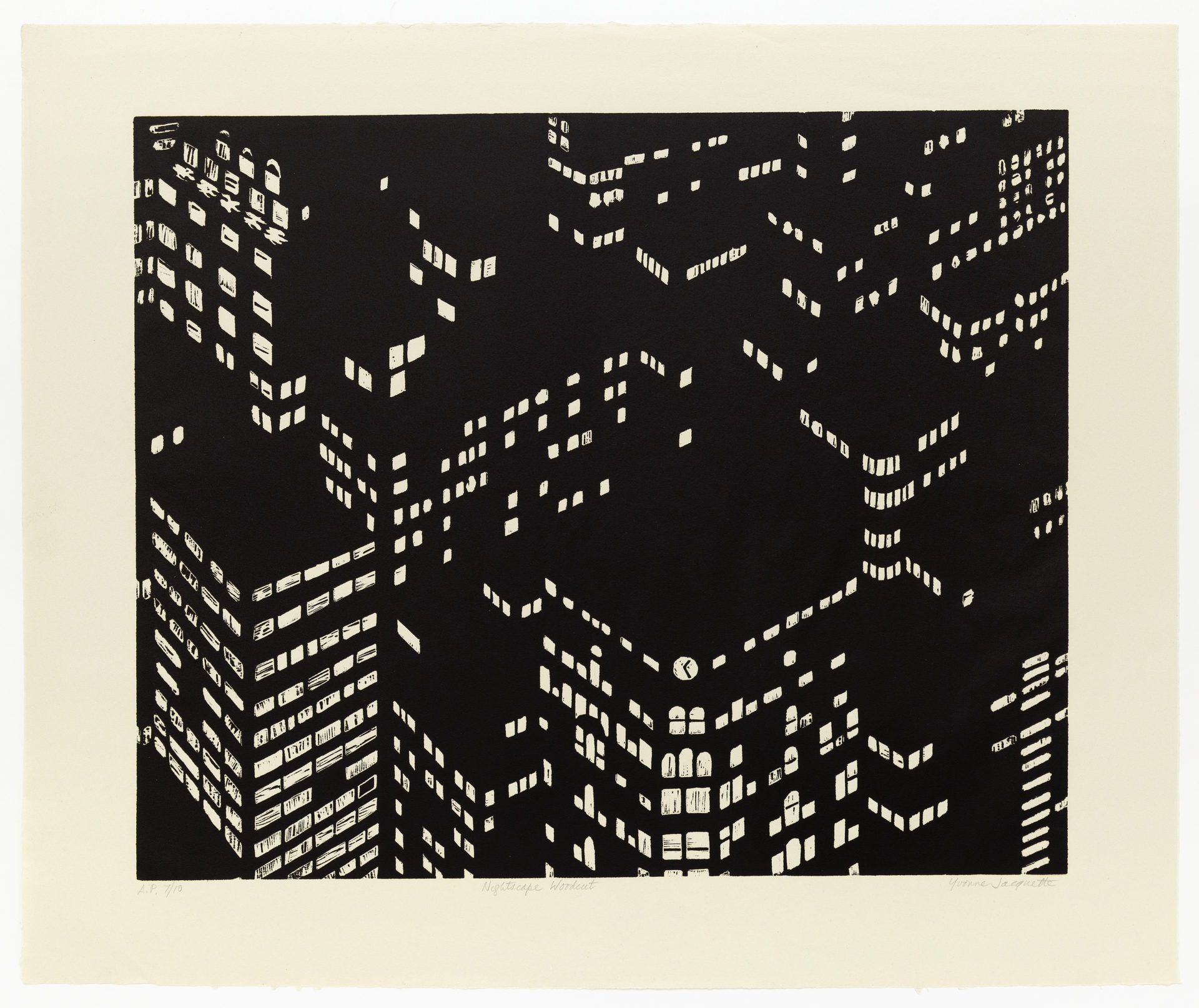 Nightscape Woodcut, 1998, Woodcut, 20 x 24 5/8 inches (50.8 x 62.5 cm), Edition of 10
