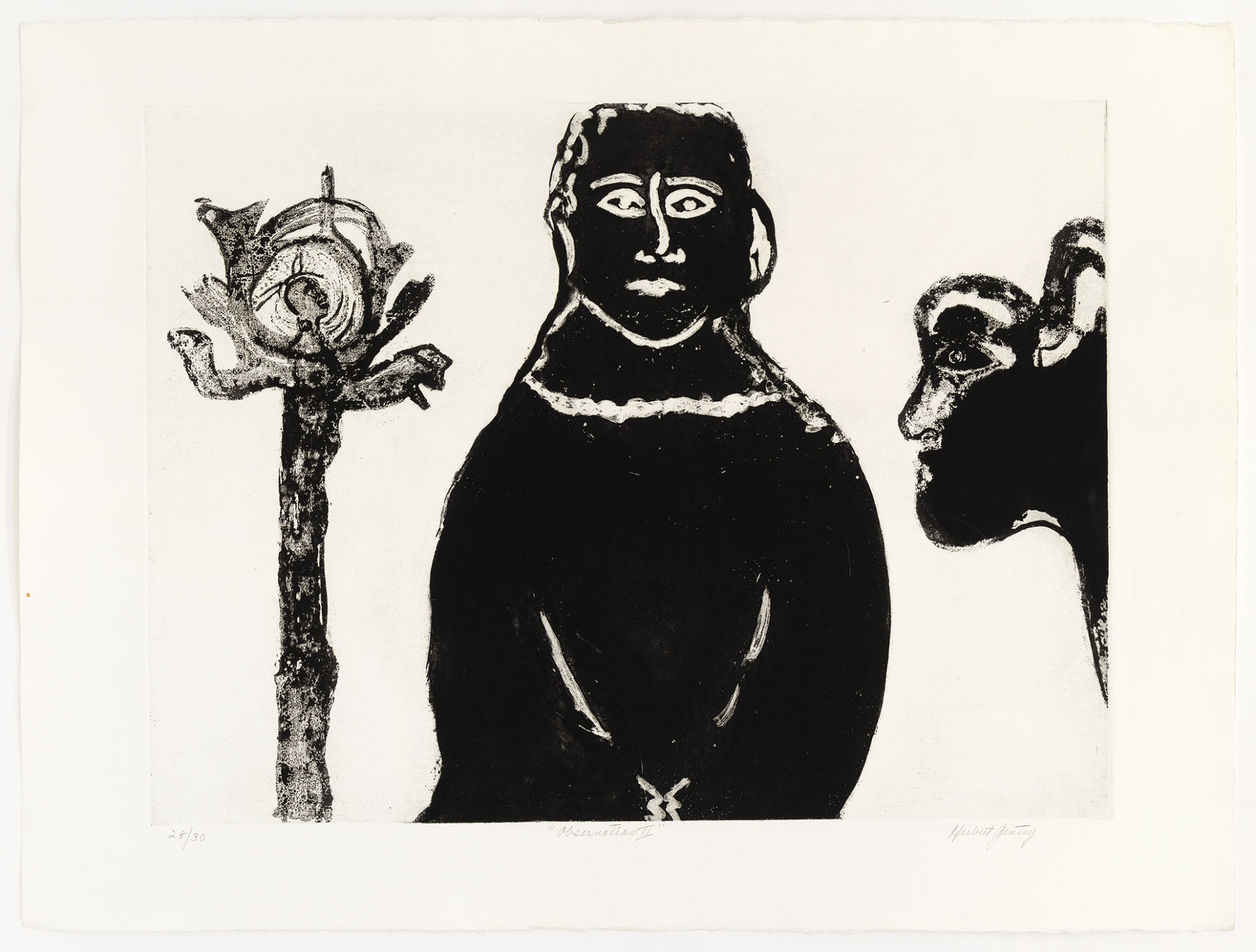 Observation II, 1984, Etching, 22 1/4 x 30 inches (56.5 x 76.2 cm), Edition of 30