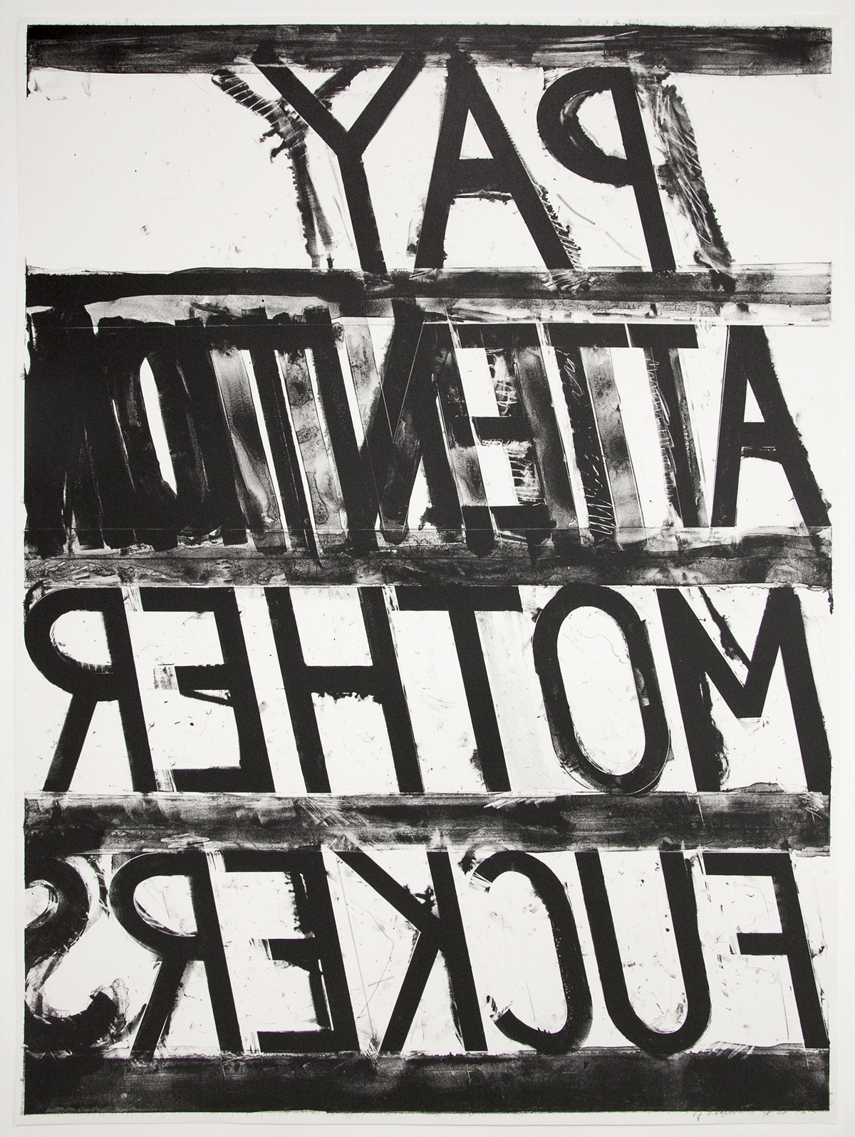 Pay Attention, 1973, Lithograph
