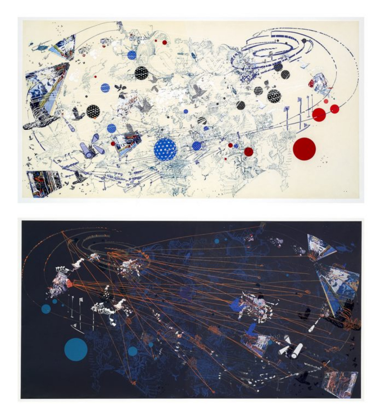 Day and Night, 2001-2003, Set of 2 offset lithographs with screenprint
