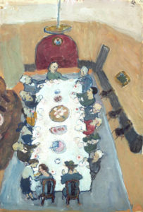 Dinner Party, 1940-42, Gouache on paper