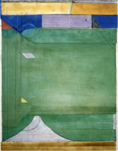 Green, 1986, Color spit bite aquatint with soap ground aquatint and drypoint