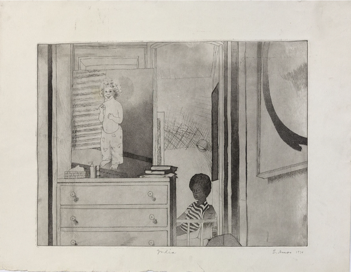 India, 1974 Etching and aquatint 20 x 26 inches (50.8 x 66 cm) Edition size unknown, likely just a few proofs exist