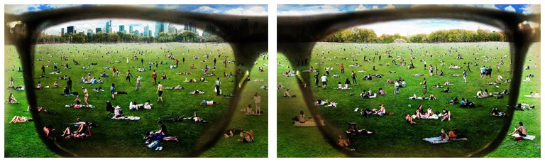 Sangbin IM People - Central Park, 2010 Lambda print Each panel: 35 x 60 inches (88.9 x 152.4cm) Edition of 5