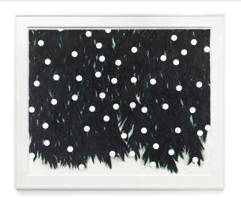 Mimosa Oct 10, 2018, 2018 Conte crayon and charcoal on paper 48 1/4 x 60 1/2 in (122.6 x 153.7 cm)