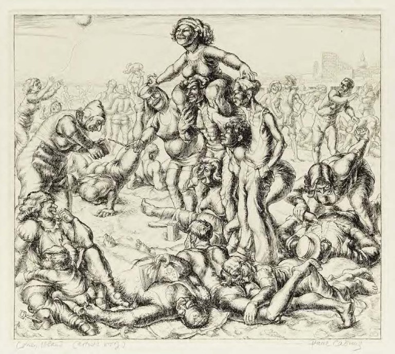 Coney Island, 1935, Etching, 9 x 10 inches (22.9 x 25.4 cm), Edition of 50