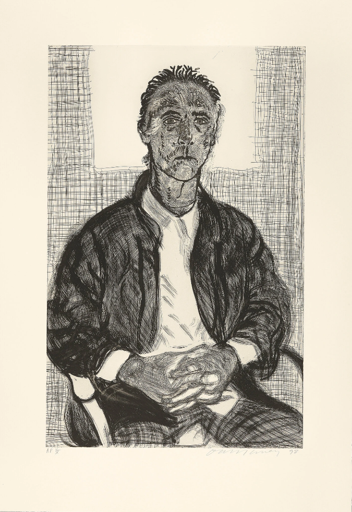 “Maurice 1998,” etching. Credit The David Hockney Foundation