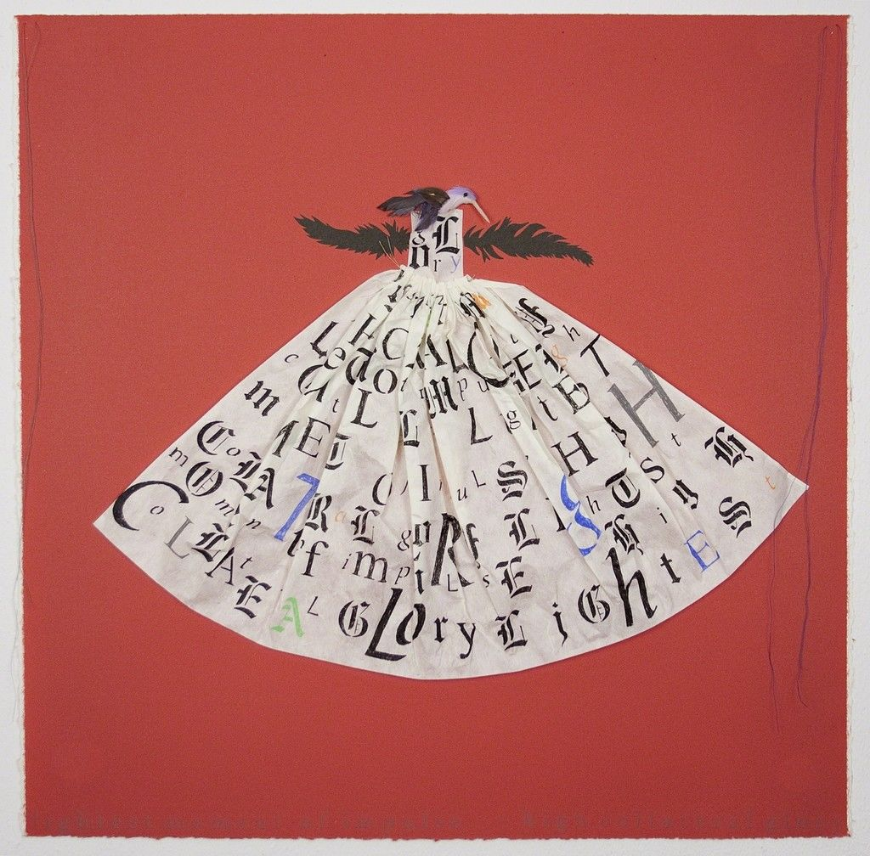 Press Lesley Dill. Hummingbird Dress: Red, 2013. Tamarind Institute