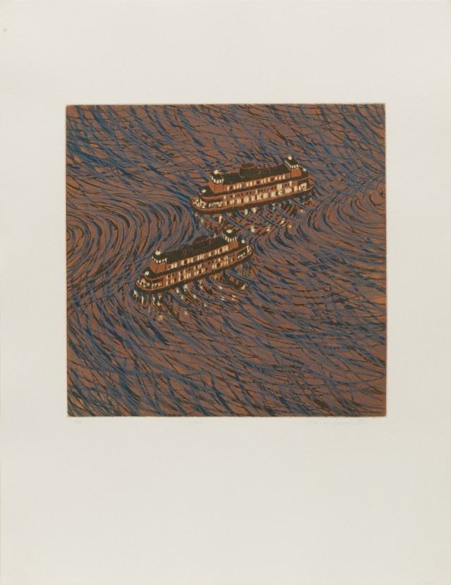 Two Ferries Passing