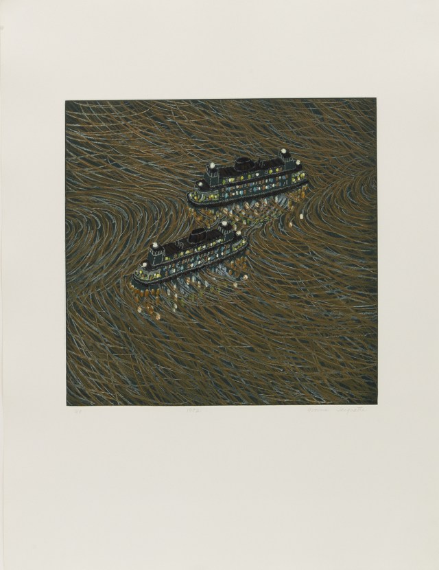 Two Ferries Passing