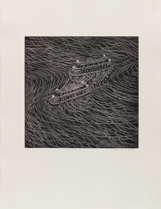 Two Ferries Passing